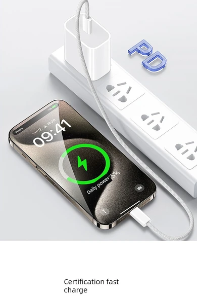 Apple 15 PD20W Hızlı Şarj Başlığı + 2.0m Çift C Kablo Seti - 10