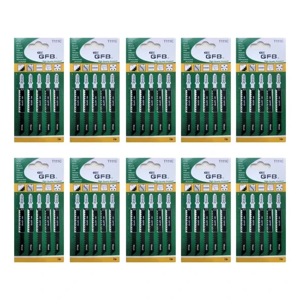 Gfb T111C Ahşap Kesme Dekupaj Testere Bıçağı 10x5 Adet - Resim 1