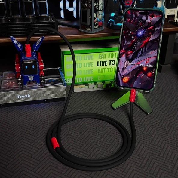 USB-C - USB-C 65W Hızlı Şarj Data Kablosu 1.5m - Centiyan Moru - 4