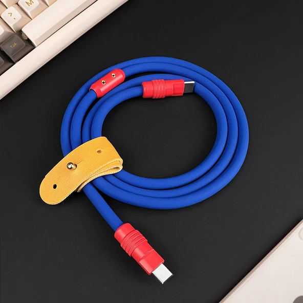 USB-C - USB-C 100W Hızlı Şarj Data Kablosu 1.5m - Klein Mavi