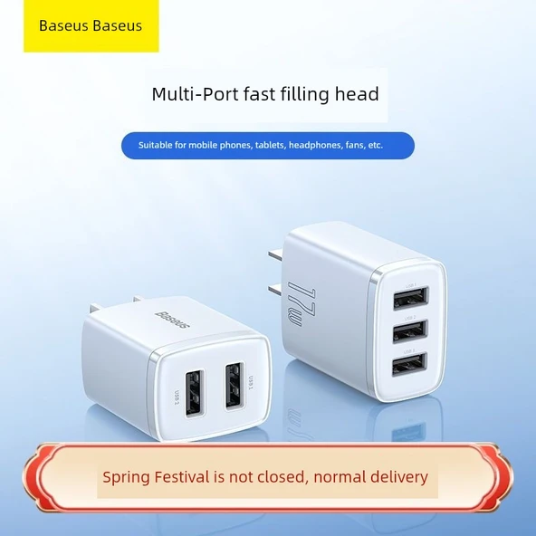 Çift Portlu Beyaz Şarj Aleti + 1m Android Kablo - 2