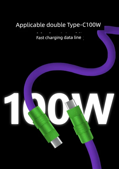 USB-C - USB-C 100W Hızlı Şarj Data Kablosu 1.5m - Klein Mavi - 7