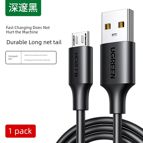 MicroUSB Hızlı Şarj Kablosu - 3m Siyah