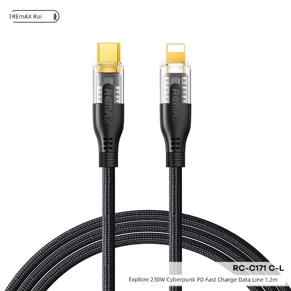 Type-C - Lightning Data Kablosu - Gece Siyahı - 30W - 1.2m