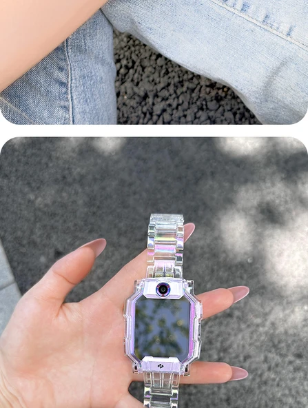 Small Genius Çocuk Telefon Kayışı Z8/Z8 Junior Edition/Z8A - Renkli Şeffaf Manyetik Yedek - Resim 10