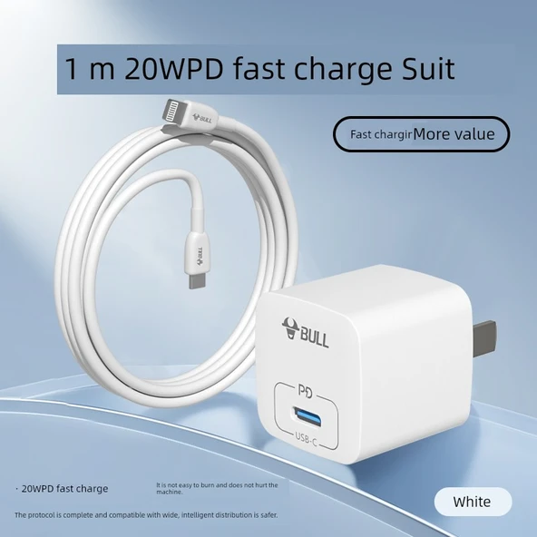 20W Hızlı Şarj Aleti + 1m PD Hızlı Şarj Kablosu