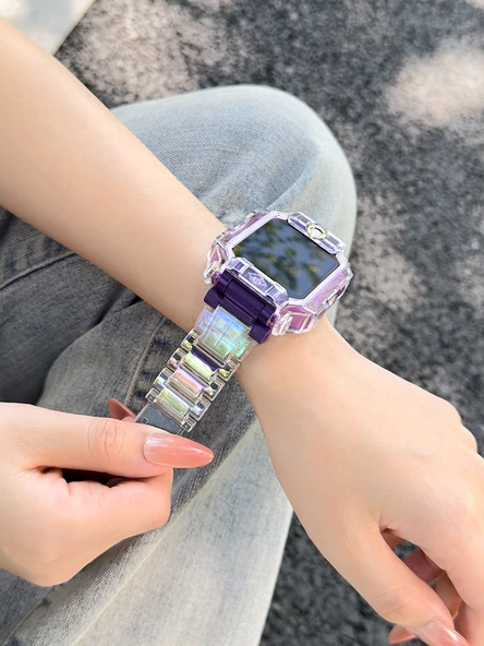 Small Genius Çocuk Telefon Kayışı Z8/Z8 Junior Edition/Z8A - Renkli Şeffaf Manyetik Yedek - Resim 4