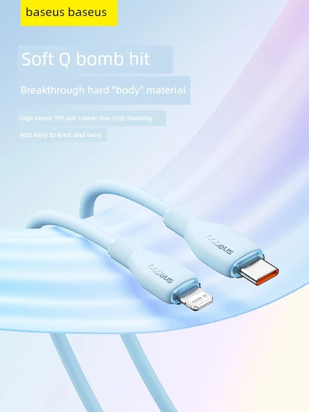 USB-C Lightning Kablosu - Xinghai Mavisi 1.2m PD Hızlı Şarj + 20W Adaptör - 4