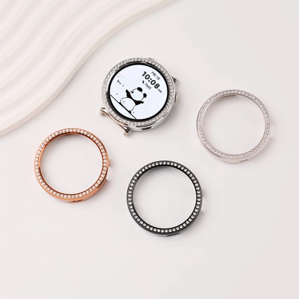 Huawei GT4 41mm Elmas Kaplama Şeffaf Akıllı Saat Kılıfı - 5