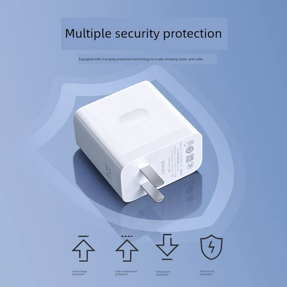 OPPO FindN5 Uyumlu 80W Süper Hızlı Şarj Aleti - Fiş + 1.5 Metre Kablo - Resim 2