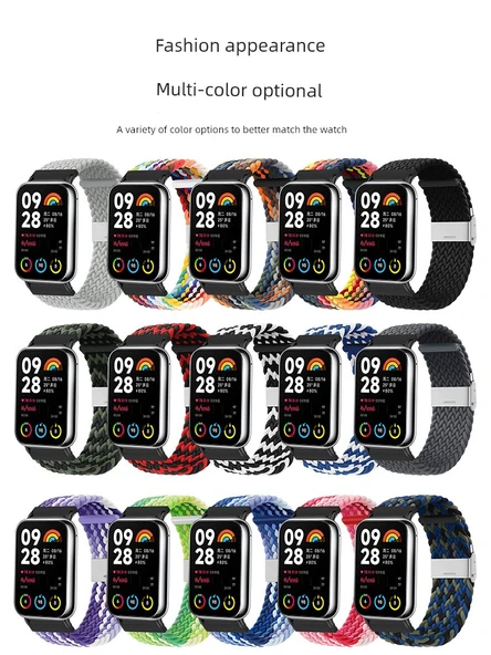 Xiaomi Mi Band 8 Pro Uyumlu Elastik Örgü Kordon - Yıldız Işığı Siyah - 5