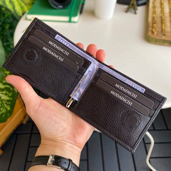 Modica Edusa - Mıknatıslı Hakiki Deri Klasik Erkek Cüzdan - 8