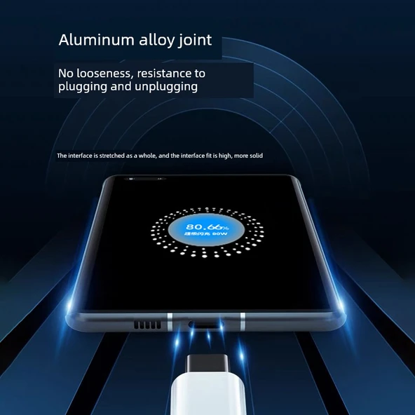 OPPO FindN5 Uyumlu 80W Süper Hızlı Şarj Aleti - Fiş + 1.5 Metre Kablo - Resim 4