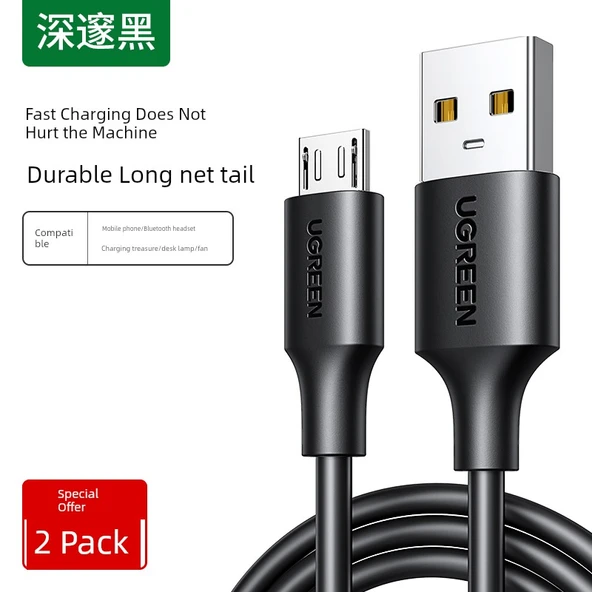 MicroUSB Hızlı Şarj Kablosu - 1.5m Siyah (Özel Seri)