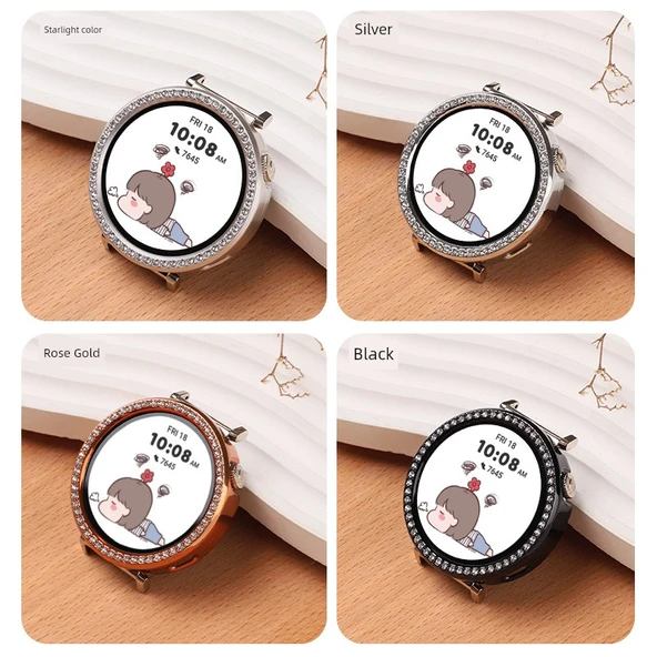 Huawei GT4 41mm Elmas Kaplama Şeffaf Akıllı Saat Kılıfı - 3