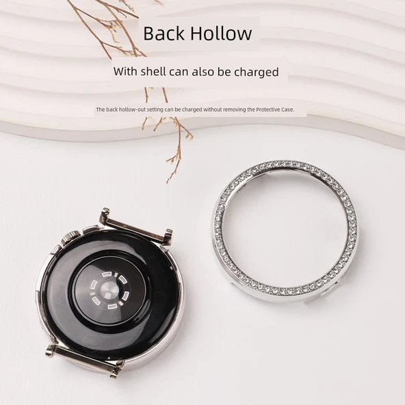 Huawei GT4 41mm Elmas Kaplama Şeffaf Akıllı Saat Kılıfı - 4