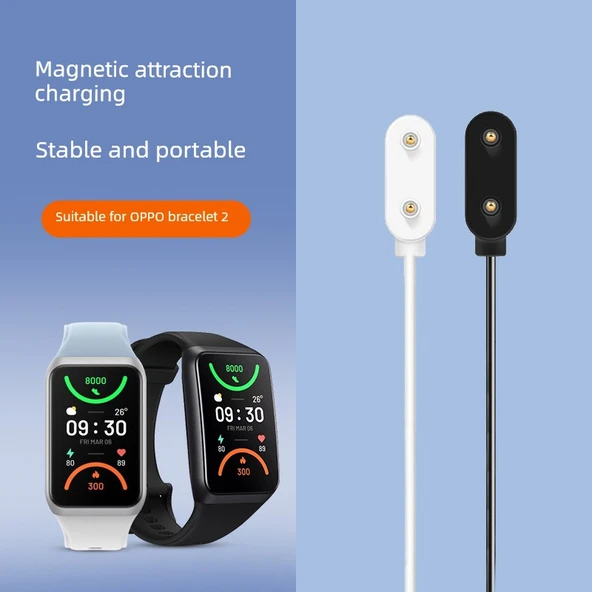 OPPO Bileklik 2 Siyah Manyetik Şarj Kablosu (30cm) - 2