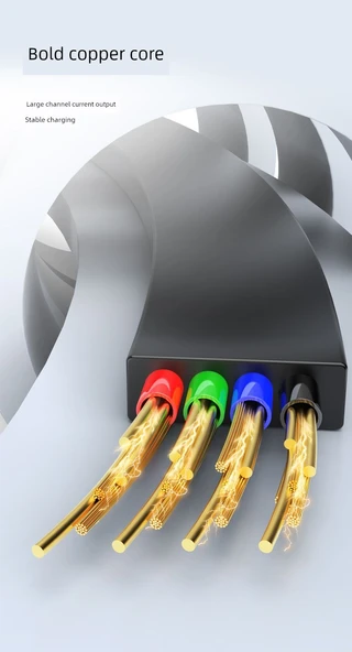 2'si 1 Arada USB Data Şarj Kablosu - Geri Çekilebilir - 120cm - Lacivert - 11