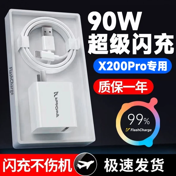 Vivo X200 Pro 90W Hızlı Şarj Aleti - 2 Metre Kablolu
