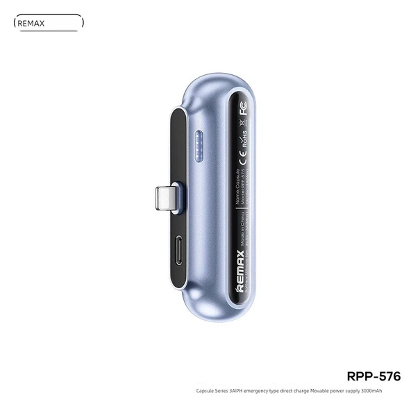 2500mAh iPhone Şarjlı Powerbank - Sedef Mavi