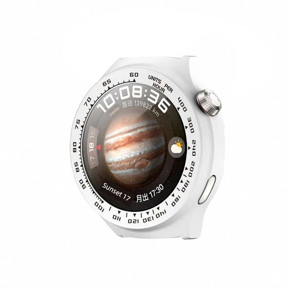 Huawei Watch4 Koruyucu Kılıf Orjinal Kırmızı Desenli Siyah Kordonlu - 5
