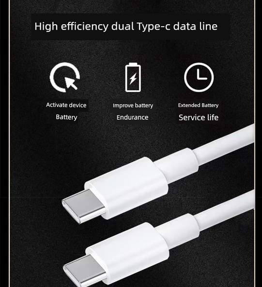 Vivo X100/Pro 120W Hızlı Şarj Cihazı, 1.5 Metre ve 2 Metre Çift C Kablolar - 9