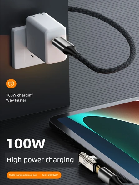 Type-C Dişi Dişi Düz Kafa 100W Çinko Alaşımlı Adaptör - 7