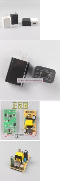 Renk Değiştiren Lambalı 5V USB Şarj Başlığı - 5V2A Başlık + 2m Android Hızlı Şarj Kablosu - 6