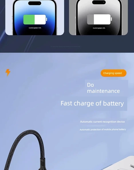 Apple iPhone/iPad Hızlı Şarj Data Kablosu - 1m Örgü Yeşil - İkili Paket - 9