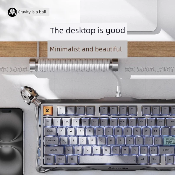 Type-C Mekanik Klavye Data Kablosu - Havacılık Siyahı - 170cm - 3
