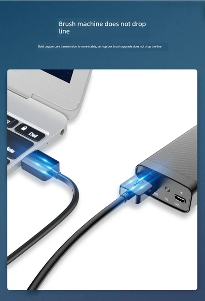 Çift Başlıklı USB 3.0 Data Kablosu - 0.25 Metre - Siyah - 8
