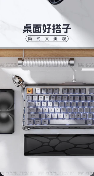 Type-C Mekanik Klavye Data Kablosu - Havacılık Siyahı - 170cm - 8