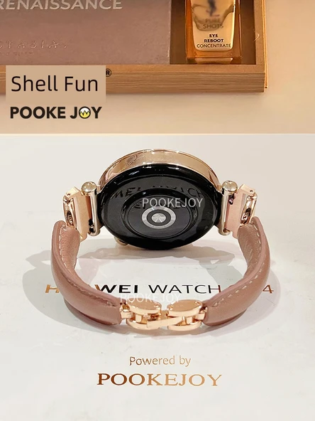 Huawei Watch GT3 42mm Uyumlu Deri Halkalı Bileklik - Kahve - 3