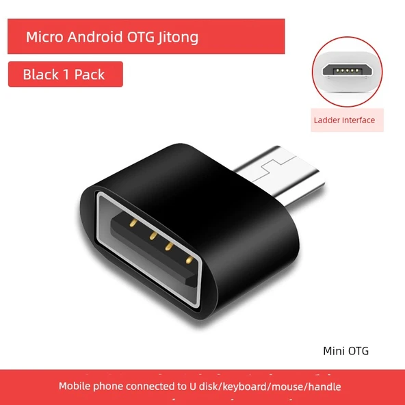 Micro USB OTG Adaptör - Siyah - 1 Adet