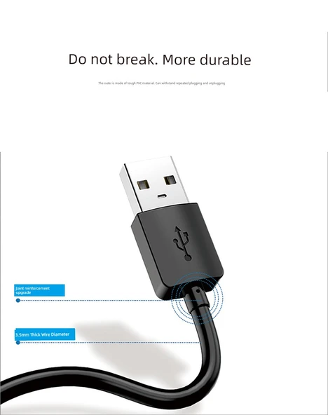 Çift Başlıklı USB 3.0 Data Kablosu - 0.25 Metre - Siyah - 11