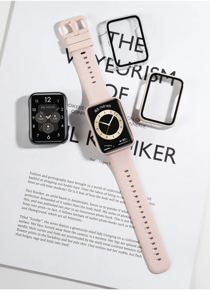 Huawei FIT Uyumlu Gri Saat Kılıfı - 11