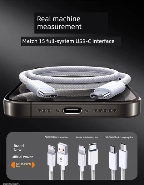 Apple PD Hızlı Şarj Kablosu 2.0m (Model 1) - 7