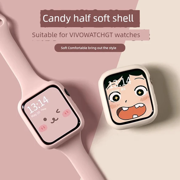 Vivo Watch GT Tam Kaplama Kılıf - Şeffaf - 4