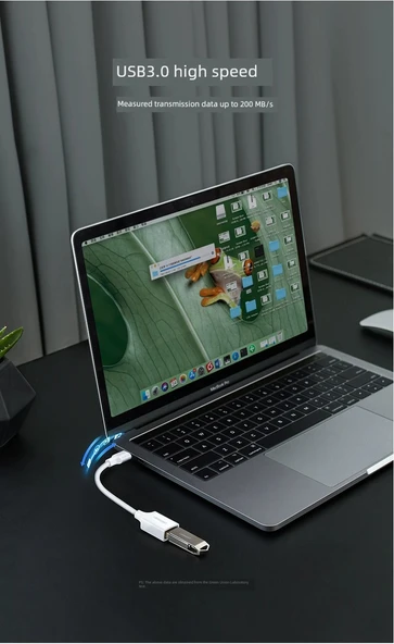 Type-C USB 3.0 Data Kablosu - 0.15m - Derin Siyah Kauçuk Kaplama - 9