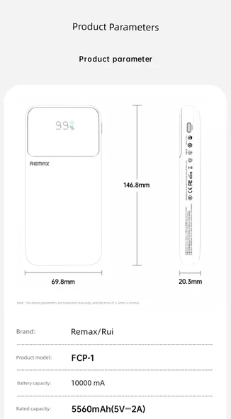 10000mAh Taşınabilir Şarj Aleti - 4 Kablolu - 20W Hızlı Şarj - Beyaz - 11