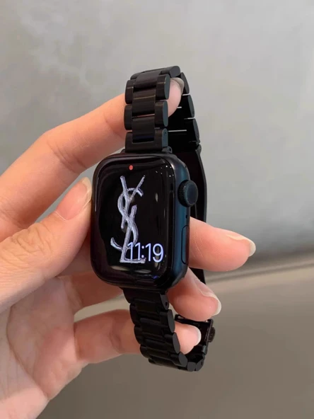 Xiaomi 8pro için Metal Üç Boncuklu Saat Kayışı - Gümüş - 12