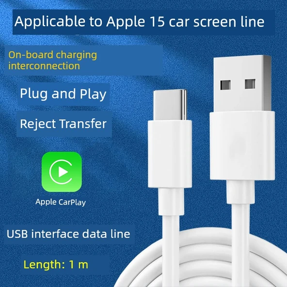 Apple iPhone 15/16 Serisi için USB Şarj Kablosu - Beyaz - 1 Metre