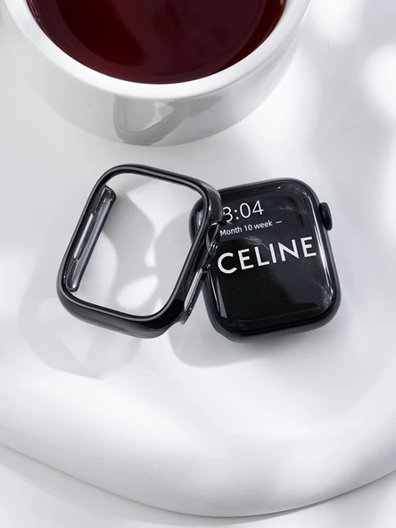 Apple Watch S10 42mm Altın Elektrokaplama Yarım Kasa - 4