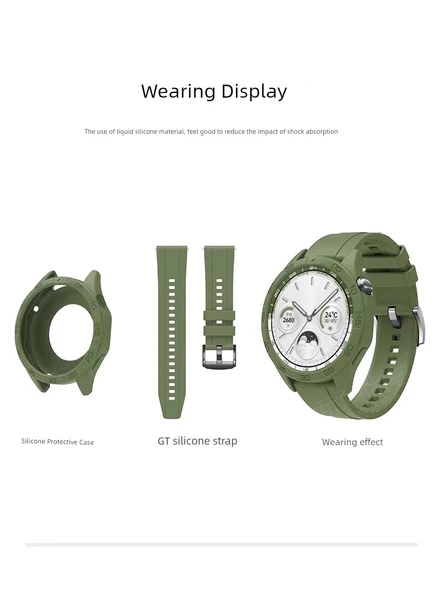Huawei GT4 41MM Sıvı Silikon Kılıf - Turuncu - 5