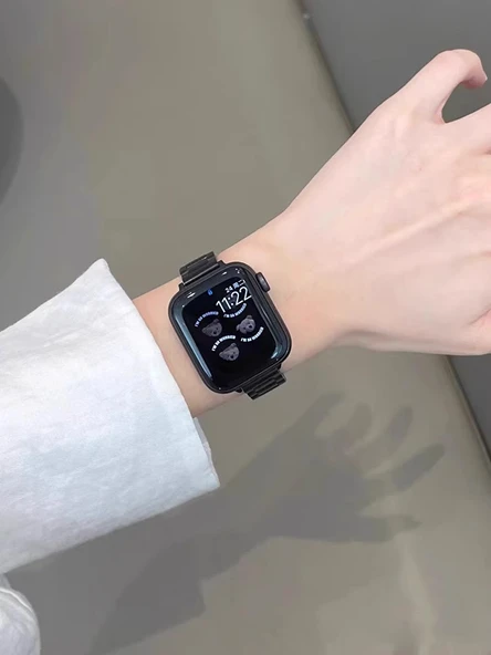 Xiaomi 8pro için Metal Üç Boncuklu Saat Kayışı - Gümüş - 6
