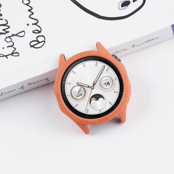 Huawei GT4 41MM Sıvı Silikon Kılıf - Turuncu
