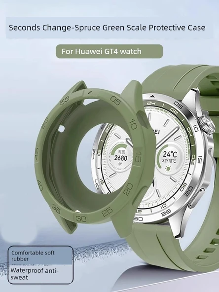 Huawei GT5 46MM Sıvı Silikon Kılıf - Beyaz - 2