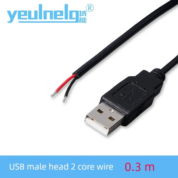 USB Erkek Uzatma Kablosu - 2 Çekirdek - 0.3 Metre