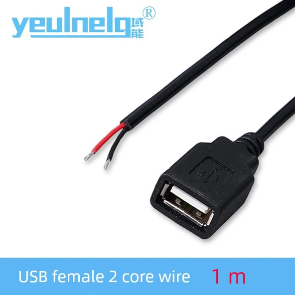 USB Dişi Uzatma Kablosu - 2 Çekirdek - 1 Metre