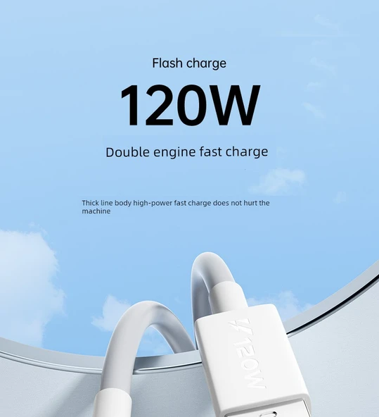 Vivo 120W Hızlı Şarj USB Type-C Data Kablosu - 1.0 Metre (1 Alana 1 Bedava) - 4